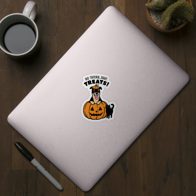 Rottweiler Halloween No Tricks Just Treats by Coffee Squirrel